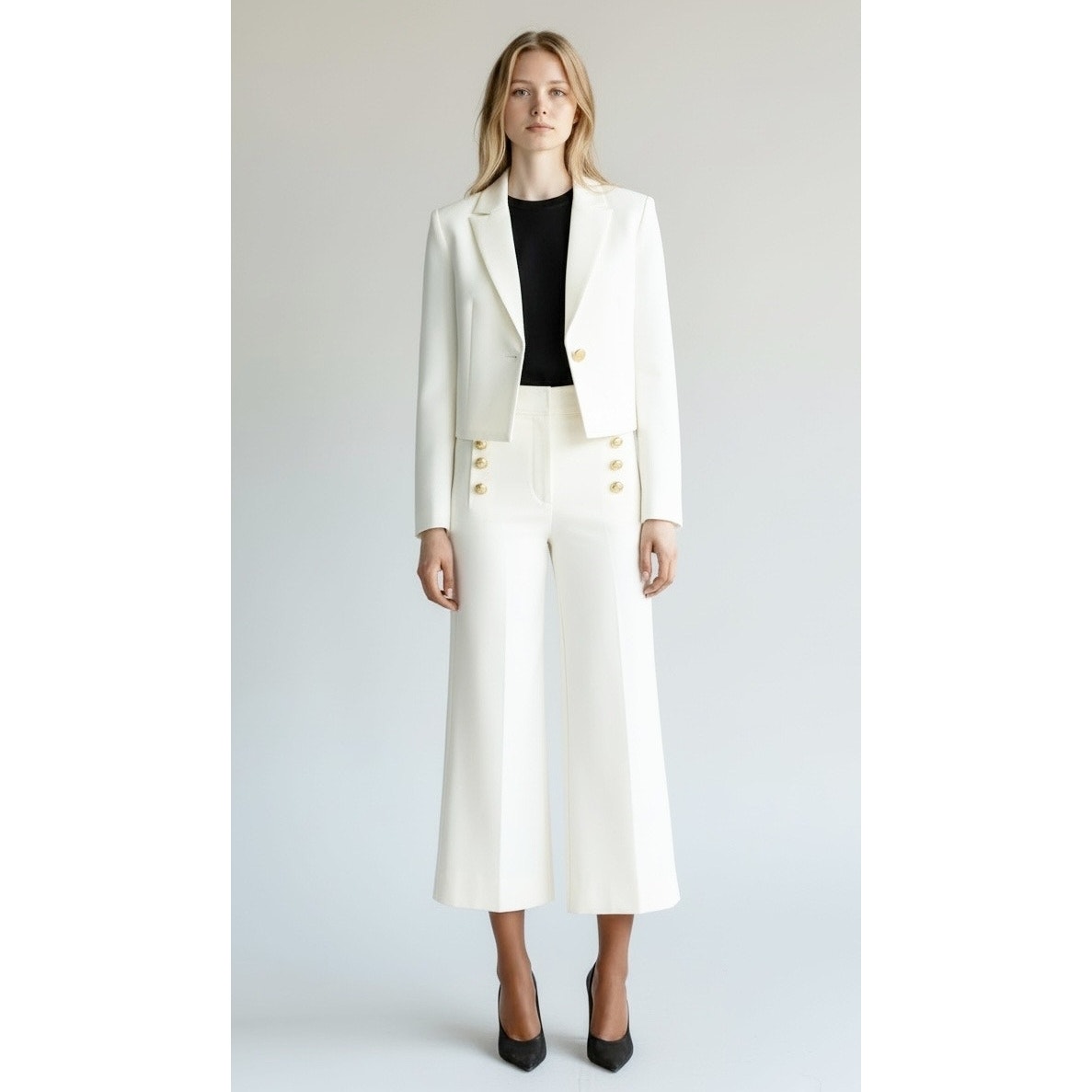 Derek Lam 10 Crosby Women's Denim High Rise Wide Leg Jeans White Size 0 Nwt